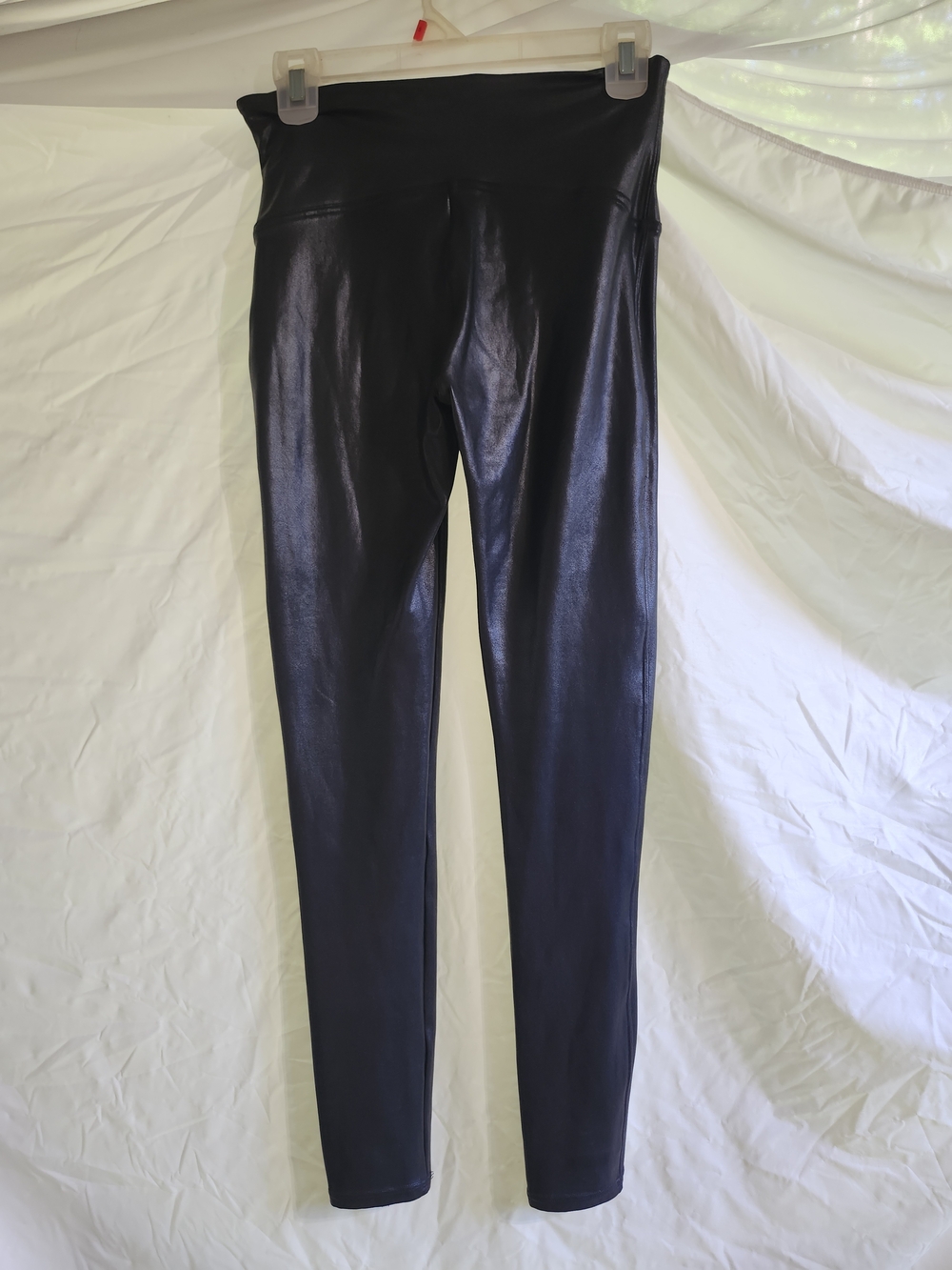 SPANX Black Leather Look Leggings - Picture 3 of 6